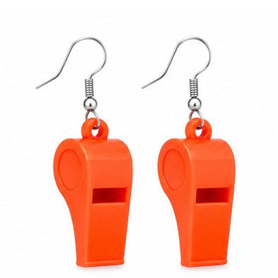 Whistle While You Twerk (Colorful Whistle) - Earrings