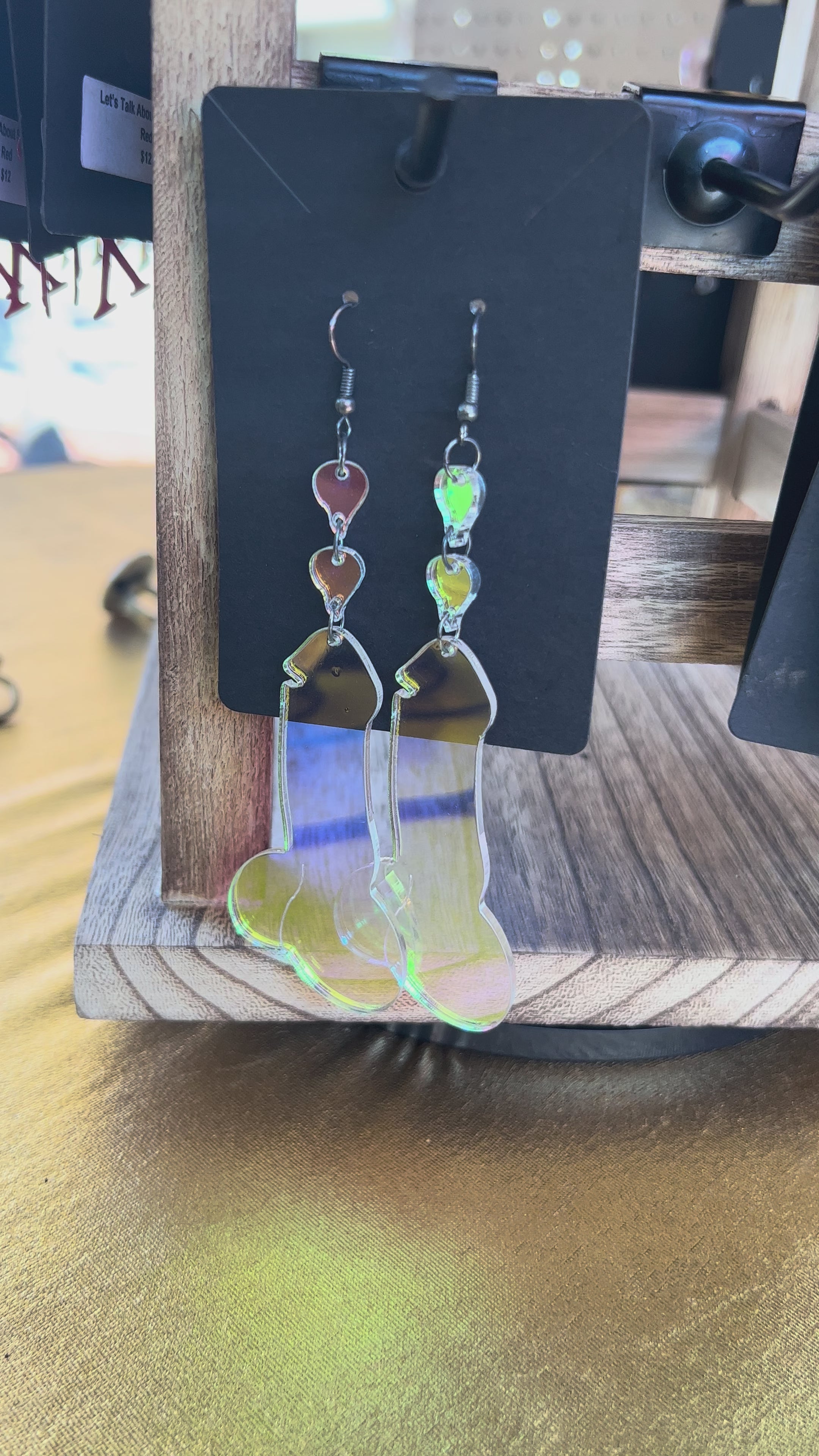 Dang-a-lang (Iridescent Penis) - Earrings