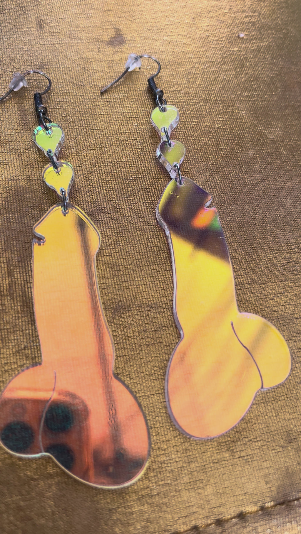 Dang-a-lang (Iridescent Penis) - Earrings